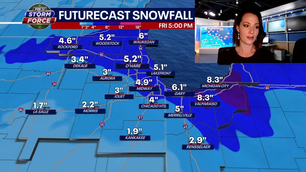 芝加哥天气：预计多次降雪将影响通勤和周末计划