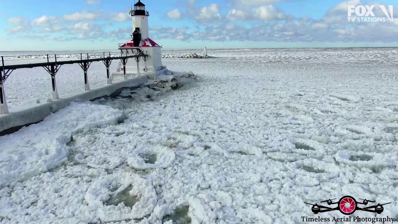 Drone Video Shows Aftermath Of Massive Snowstorm That Buried Michigan ...