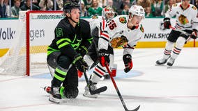 Mason Marchment has 3 goals and an assist in Stars' 8-1 rout of Blackhawks