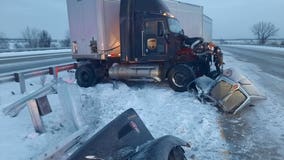 Northwest Indiana weather: Icy conditions lead to several truck crashes on I-65