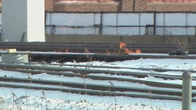 Chicago train tracks lit on fire to remove ice amid extreme cold