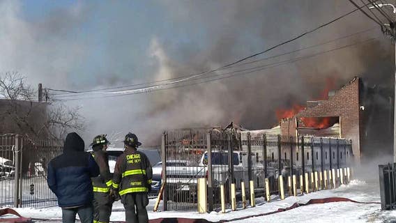 Massive fire prompts hazmat situation in Chicago's East Side neighborhood