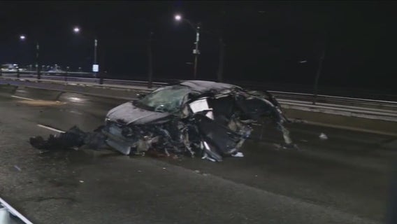 DuSable Lake Shore Drive crash: Driver dies after being ejected from vehicle
