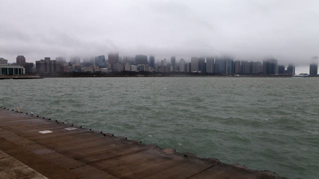 Chicago weather: Dense fog followed by rain