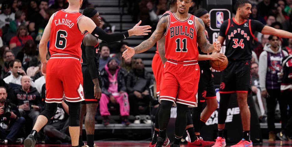 Vucevic and DeRozan each score 24 points to help Bulls beat Raptors 116-110