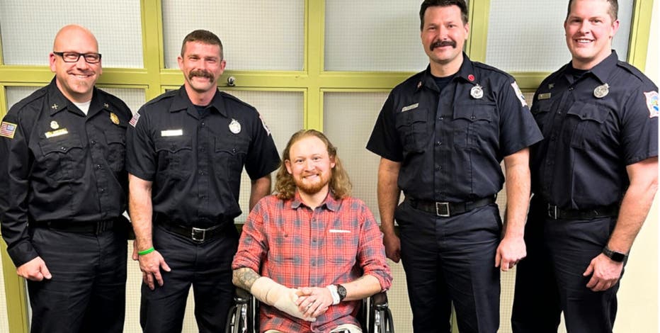 Matt Reum: Indiana man trapped in crashed truck for days reunites with rescuers during recovery