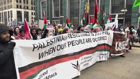 Protest erupts in Chicago over Middle East bombings