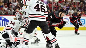 Necas, Aho help Hurricanes hold on to beat Blackhawks 6-3