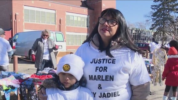 Son of Marlen Ochoa-Lopéz holds giveaway for local mothers in need