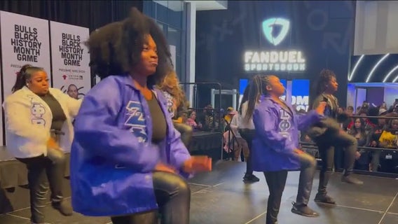 HBCU sororities, fraternities celebrate Black History Month at Bulls' game