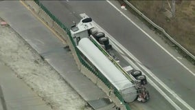 Tanker crash on I-55 causes traffic delays
