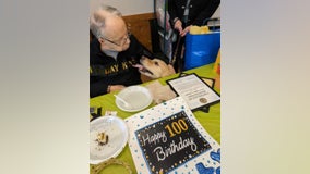 Chicago World War II veteran Stanley Spillar celebrates 100th birthday