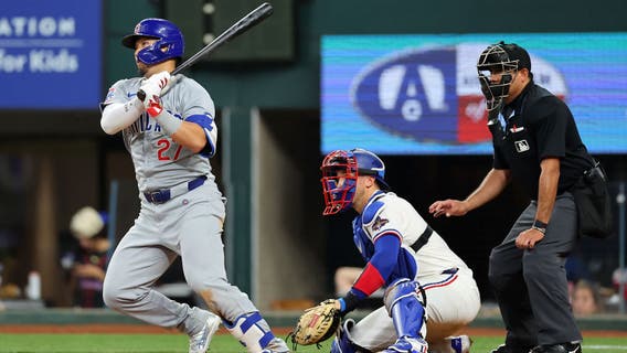 Ian Happ's 4 hits, bases-loaded walk lead Cubs over Rangers 9-5