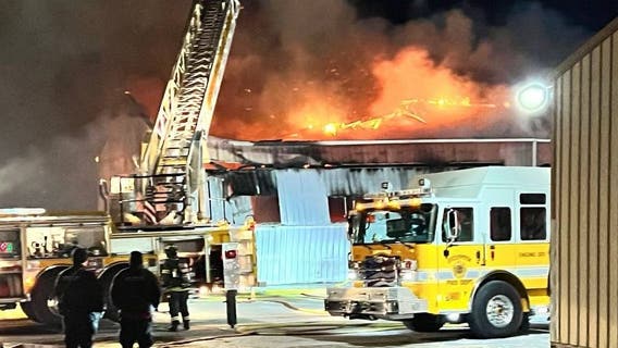 Hangar roof collapses in fire at Griffith-Merrillville Airport