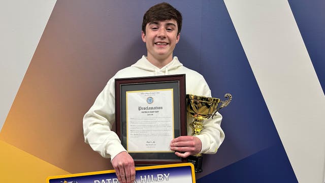 Aurora track star honored with Patrick Hilby Day