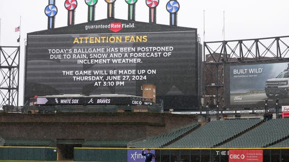 White Sox game against Atlanta Braves postponed due to weather