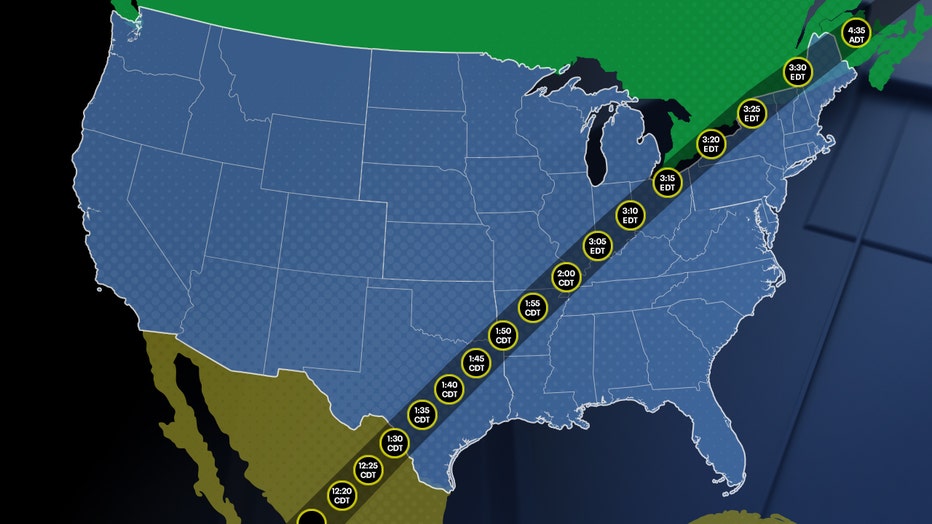 Solar Eclipse 2024 Time Il Lexis Rosamund   220647 Eclipse Path WIDE MAP 1280x720 1 