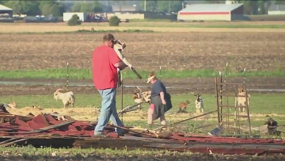 National Weather Service confirms EF-0 tornado leveled McHenry County barn, killing animals