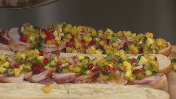 Cooking with Fire: Pork tenderloin sandwich with the Schaumburg Fire Department