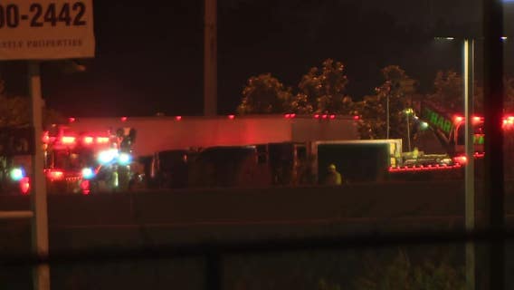 I-290 crash: Semi-truck overturns after collision with 2 cars