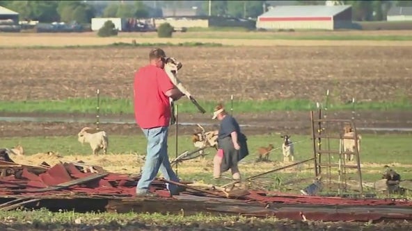 National Weather Service confirms EF-0 tornado leveled McHenry County barn, killing animals