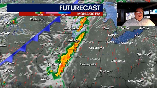 Chicago weather: Risk of strong storms on Monday, Tuesday