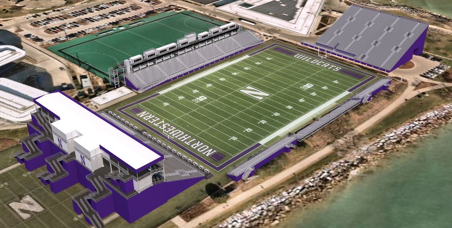 Northwestern football unveils photo concept for temporary lakeside football field
