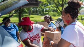 Aurora hosts grocery giveaway in honor of Juneteenth