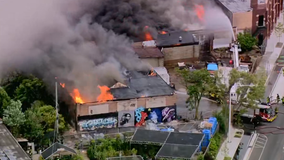 Second blaze in two days: Massive fire engulfs industrial building on West Side