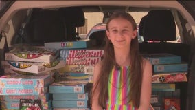 Wheeling girl donates over 100 board games to hospital for her 10th birthday