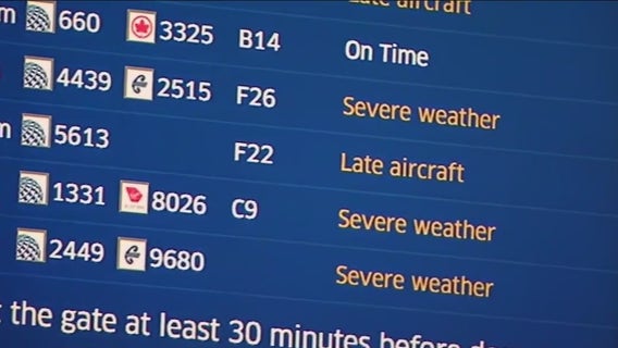 Severe storms disrupt plans for travelers flying out of Chicago airports