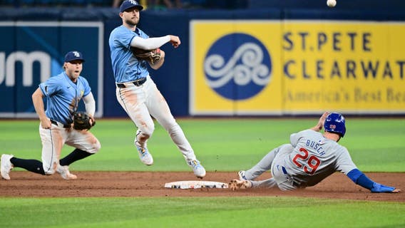 Taj Bradley ties career high with 11 strikeouts as the Rays rally to beat the Cubs 3-2