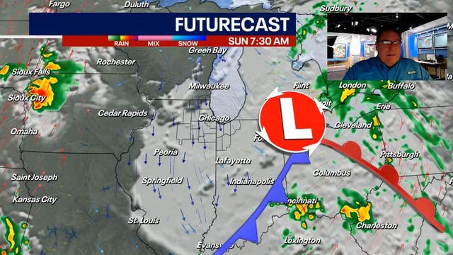 Chicago weather: Rain will continue until midnight, sunshine returns Sunday