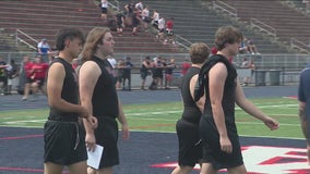 'Battle of the Big Butts' showcases football linemen at West Aurora High School