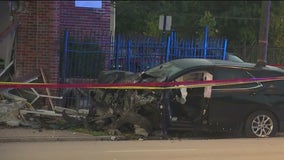 Wrong-way driver strikes car, crashes into building in Burnside
