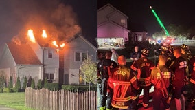 Fire erupts at unincorporated Orland Township home after reported lightning strike