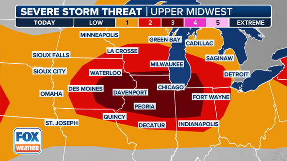 Chicago under severe weather threat as damaging storms slice across Midwest