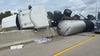Two semi-trucks collide on I-80/94 in Lake County, causing traffic delays