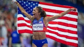 Gabby Thomas dominates to win gold, Cole Hocker pulls Olympic shocker in men's 1,500