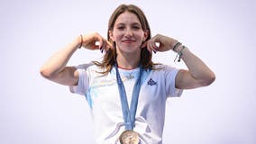 Romanian gymnast Ana Barbosu presented Olympic bronze medal first awarded to American Jordan Chiles