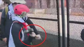 Chicago DNC protest: Video shows moment security fence breached outside United Center