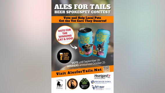 Winners of Ales for Tails Pet Photo Contest will be featured on Miskatonic Brewery beer cans