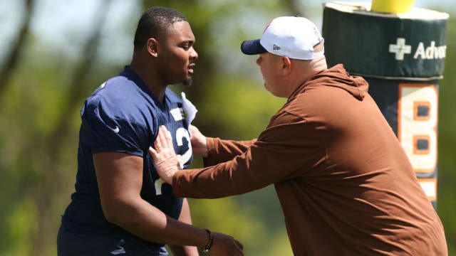 Finally cleared, Chicago Bears' third-round pick Kiran Amegadjie can focus on figuring into the offensive line