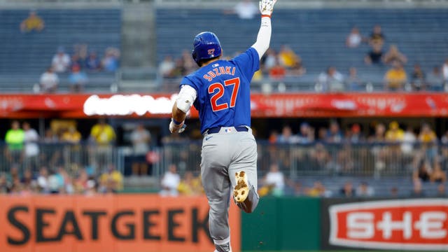 Suzuki and Swanson homer as the Cubs beat the Pirates 9-5 to move above .500