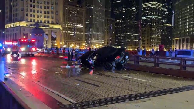 Woman crashes into median on Michigan Avenue after losing control of car