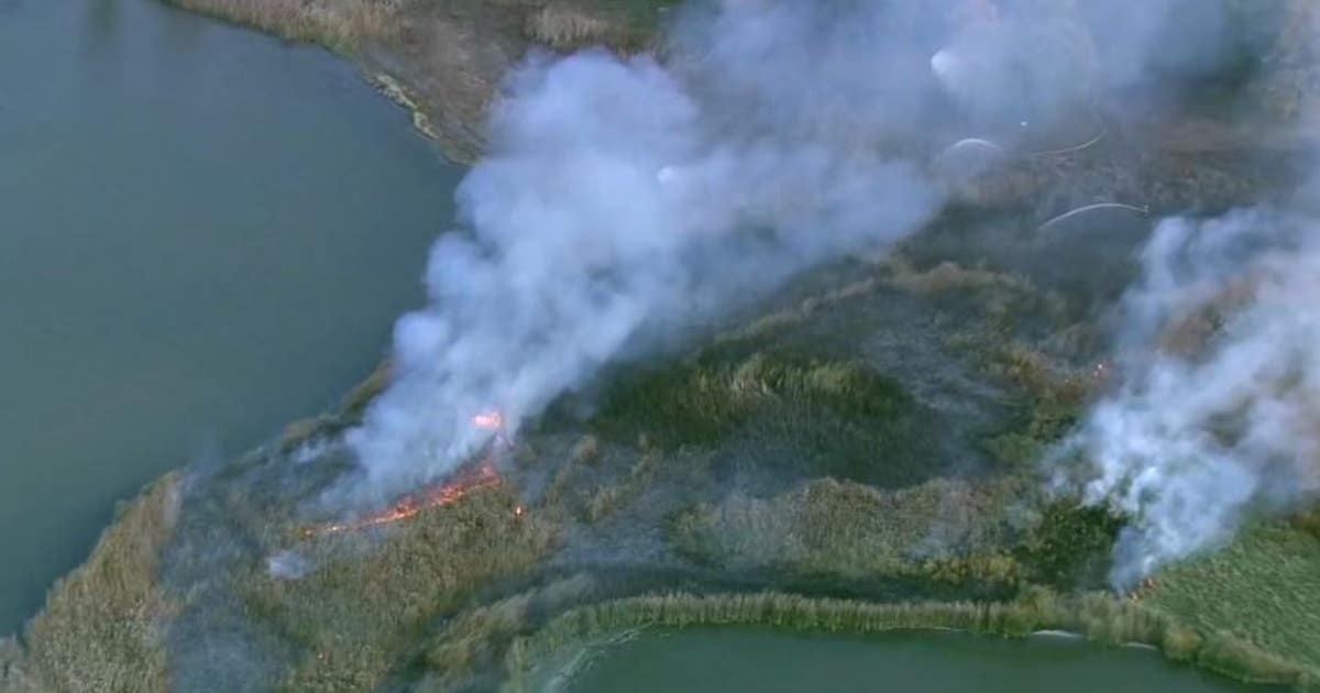 Fire crews battle massive brush fire in Orland Hills | FOX 32 Chicago