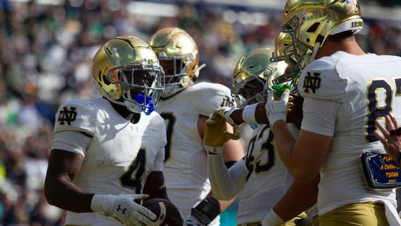 No. 12 Notre Dame knocks error-prone No. 24 Navy from unbeaten ranks