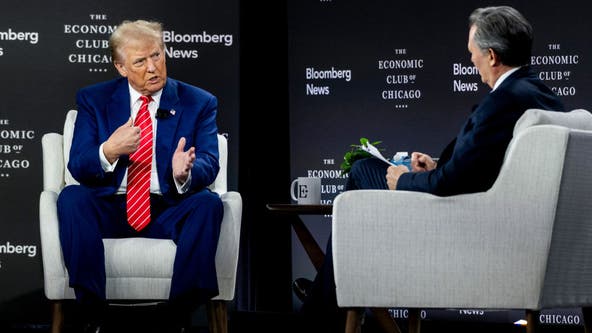 Donald Trump speaks at the Economic Club of Chicago