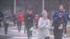 Runners brave Chicago weather for the New Year's Eve Fun Run by Lake Michigan