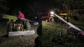 Illinois man rescued after being trapped under collapsed utility pole